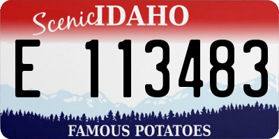 ID license plate E113483