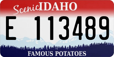 ID license plate E113489