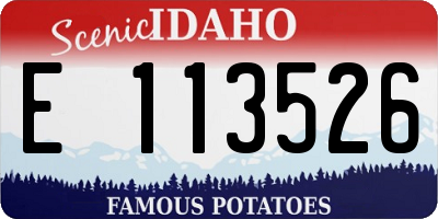 ID license plate E113526