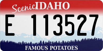 ID license plate E113527