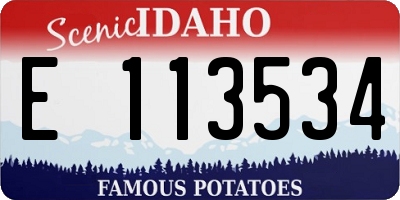 ID license plate E113534