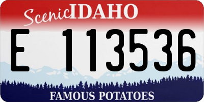 ID license plate E113536