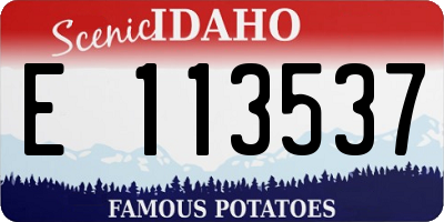 ID license plate E113537