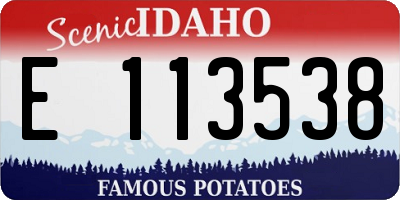 ID license plate E113538