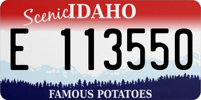 ID license plate E113550