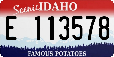 ID license plate E113578
