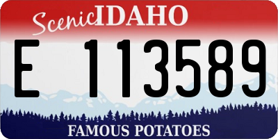 ID license plate E113589