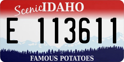 ID license plate E113611