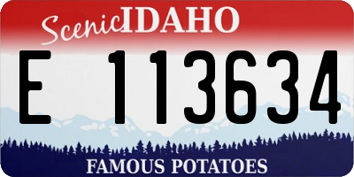 ID license plate E113634