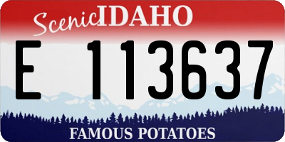 ID license plate E113637