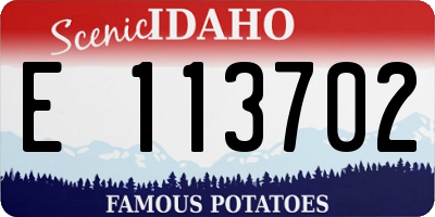 ID license plate E113702