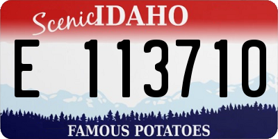 ID license plate E113710