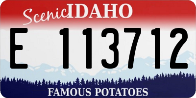ID license plate E113712