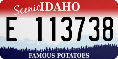 ID license plate E113738