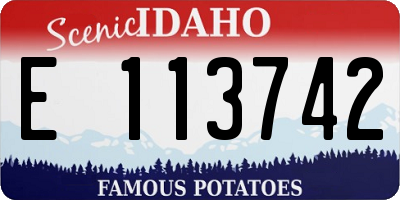 ID license plate E113742