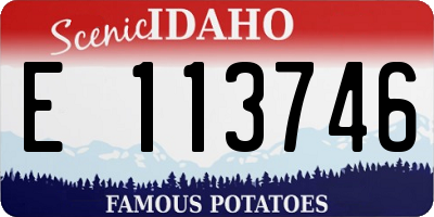 ID license plate E113746