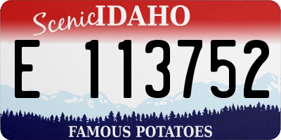 ID license plate E113752