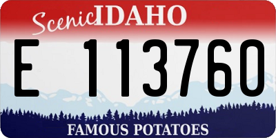 ID license plate E113760