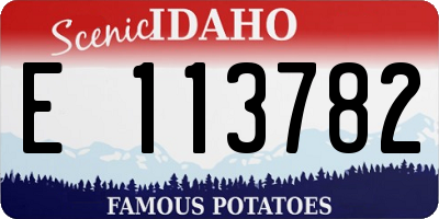 ID license plate E113782