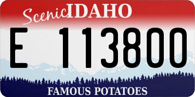 ID license plate E113800