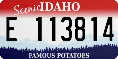 ID license plate E113814