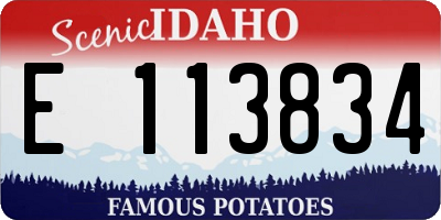 ID license plate E113834