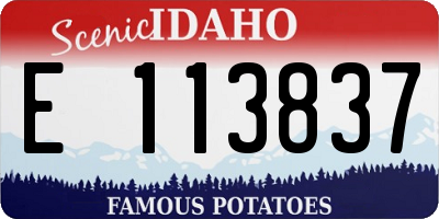 ID license plate E113837