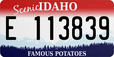 ID license plate E113839