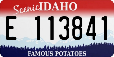 ID license plate E113841