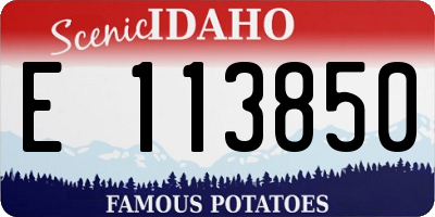 ID license plate E113850