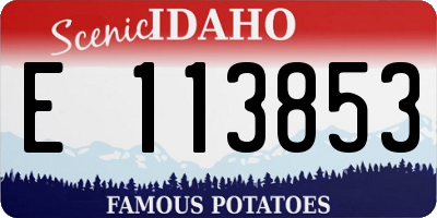 ID license plate E113853