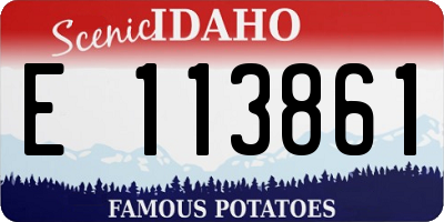ID license plate E113861