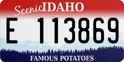 ID license plate E113869