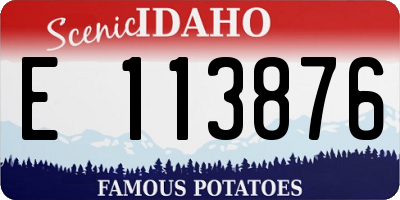 ID license plate E113876