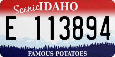 ID license plate E113894