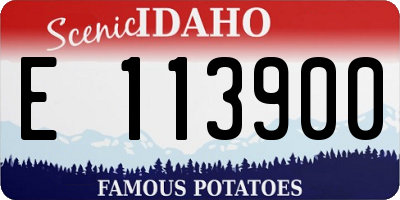 ID license plate E113900