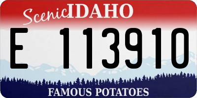 ID license plate E113910