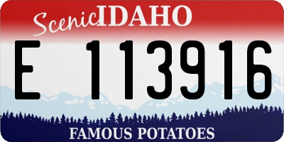 ID license plate E113916