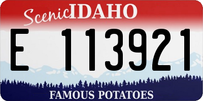 ID license plate E113921