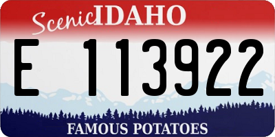 ID license plate E113922