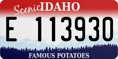 ID license plate E113930