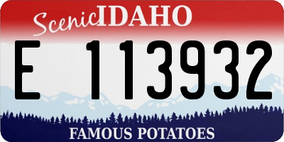 ID license plate E113932