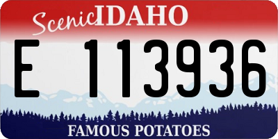ID license plate E113936