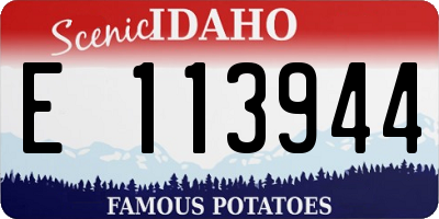 ID license plate E113944