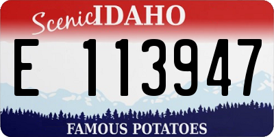 ID license plate E113947