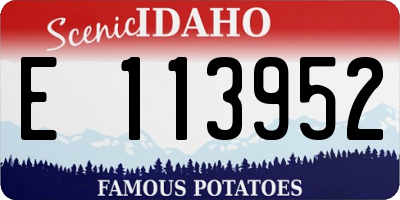ID license plate E113952