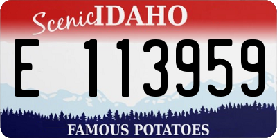 ID license plate E113959