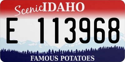 ID license plate E113968