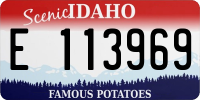 ID license plate E113969
