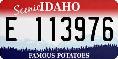 ID license plate E113976